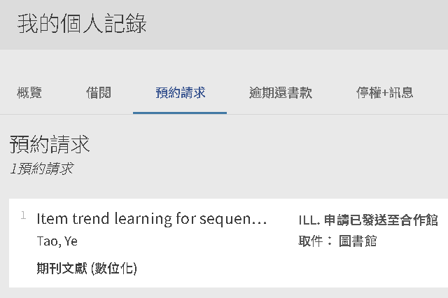 我的個人記錄